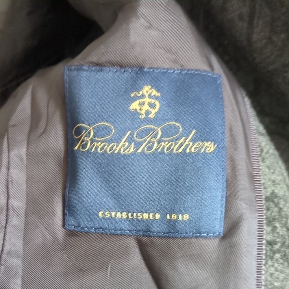 Brooks Brothers | Women's Wool-Blend Paisley Print Blazer Grey | Size 10 - Picture 9 of 12